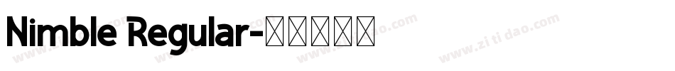 Nimble Regular字体转换